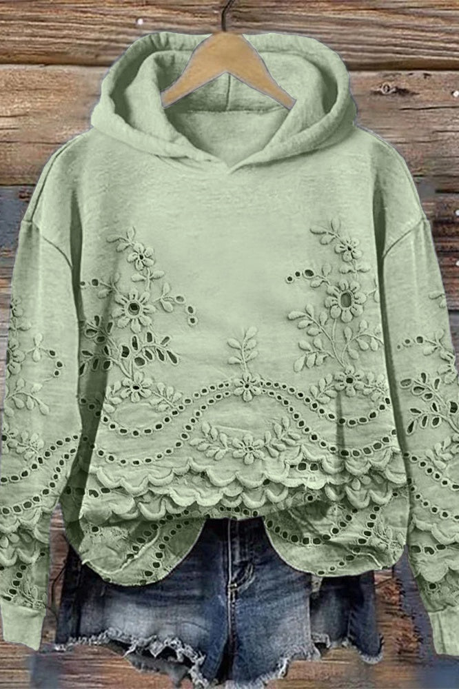 LINJA Stockholm™ | Hoodie i Spets Prato