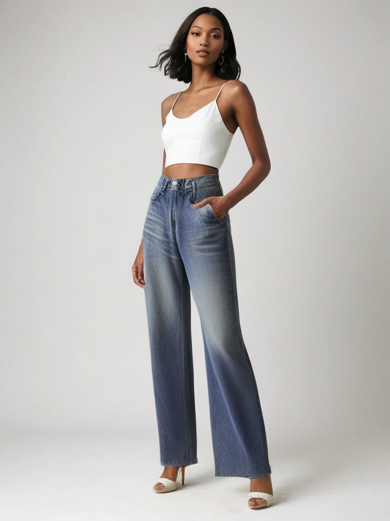 LINJA Stockholm™ | Jean Large Effet Usé