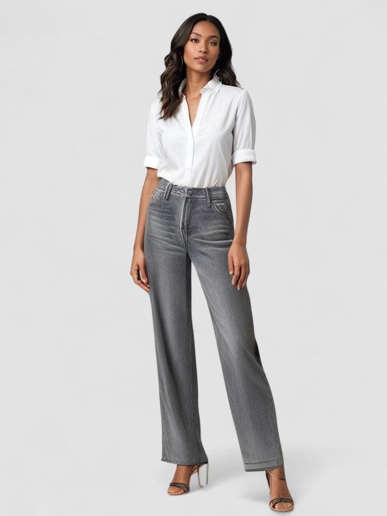 LINJA Stockholm™ | Grå Utställd Jeans