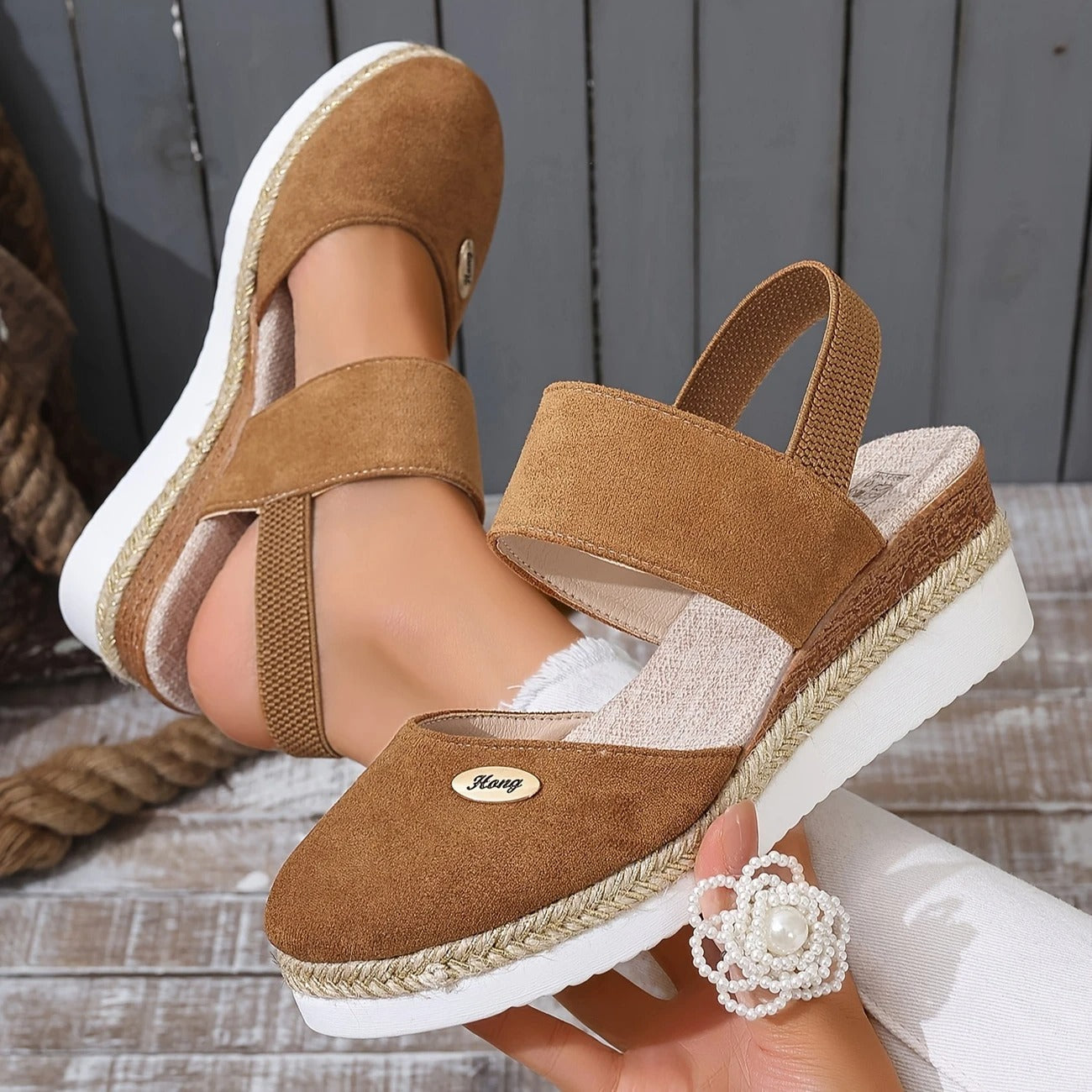 LINJA Stockholm™ | Ortopediska Sandaler med Platå, Ventilerande och Avslappnade