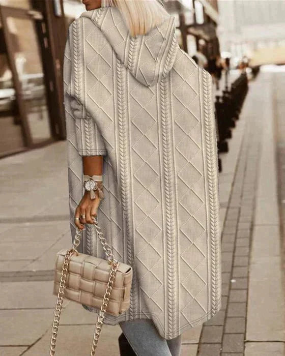 LINJA Stockholm™ | Lång Cardigan med Huvud