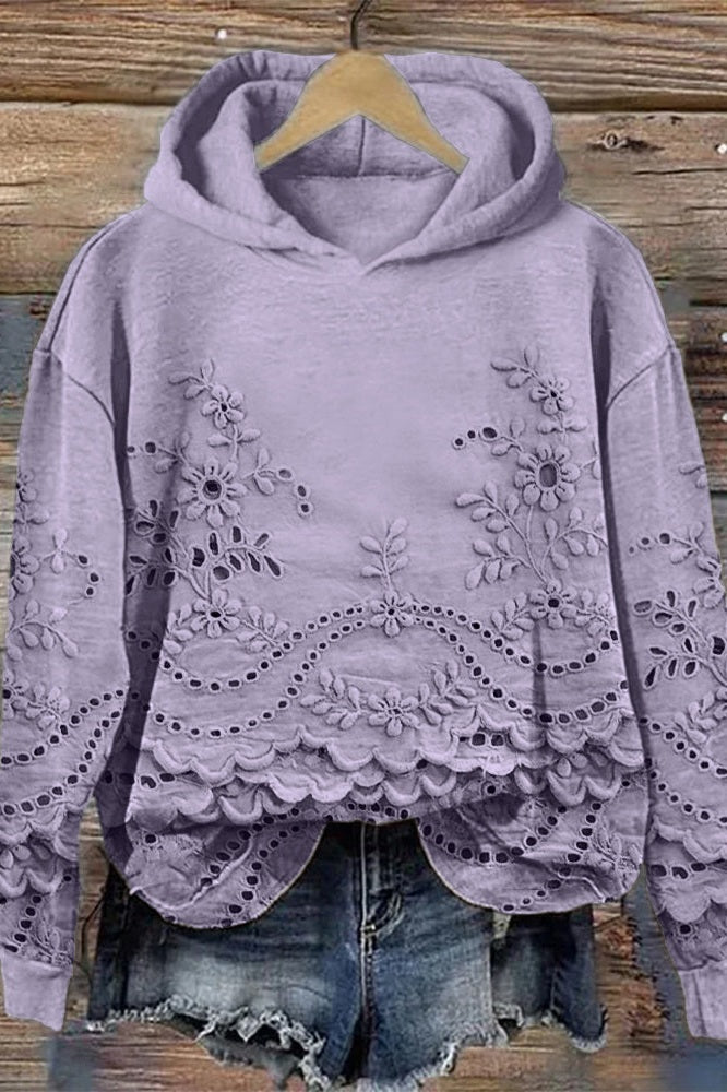 LINJA Stockholm™ | Hoodie i Spets Prato