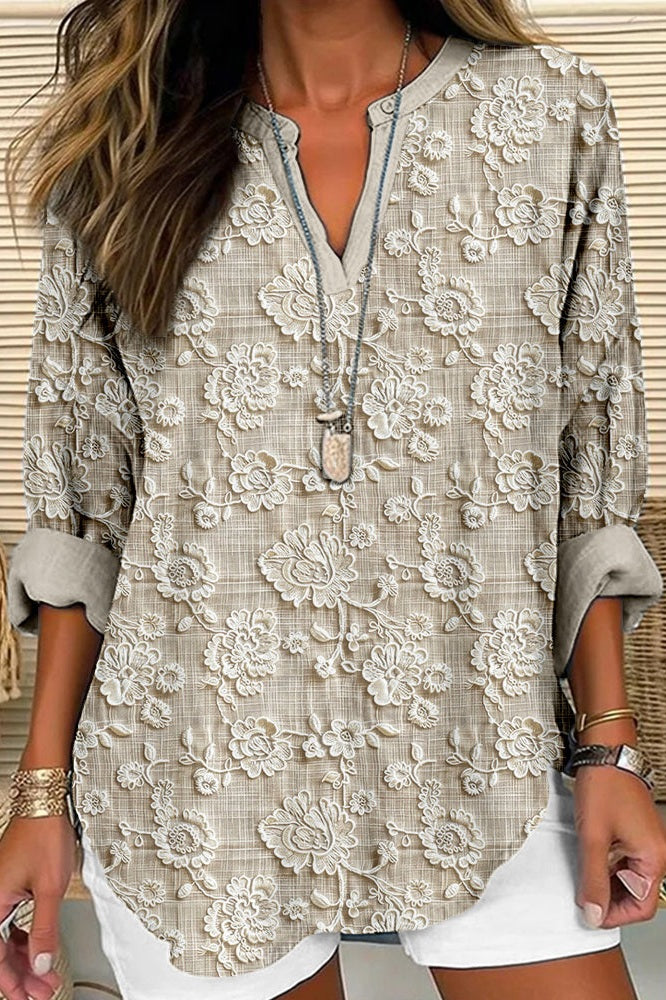 LINJA Stockholm™ | Blus med Desert Bloom-mönster