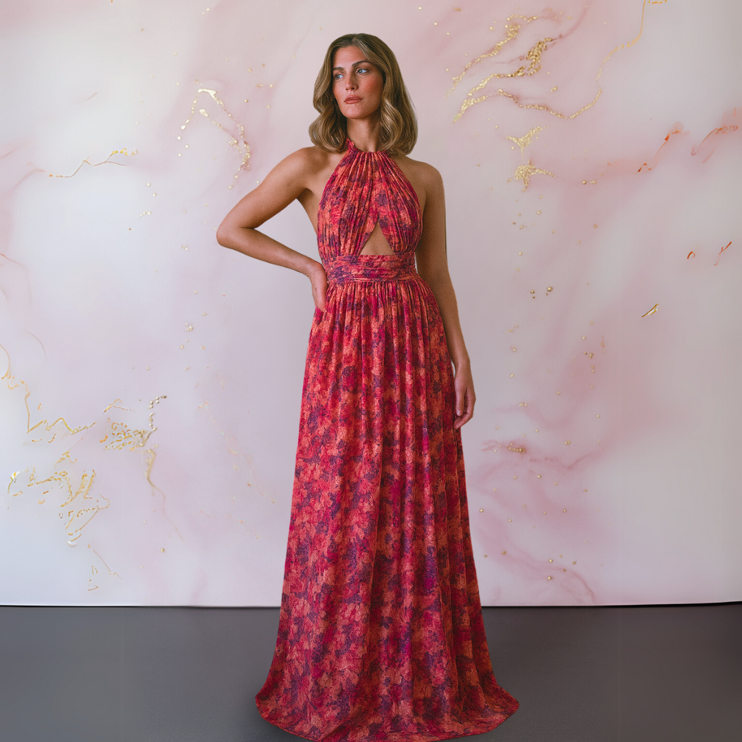 LINJA Stockholm™ | Elegant Blommig Klänning