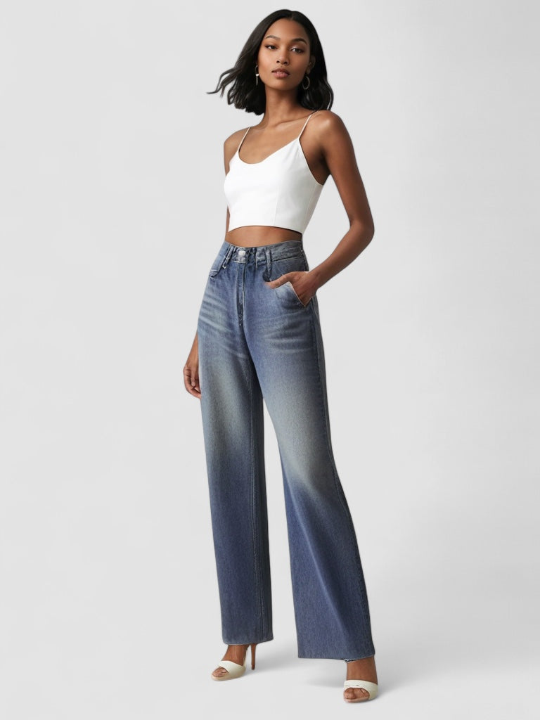 LINJA Stockholm™ | Jean Large Effet Usé