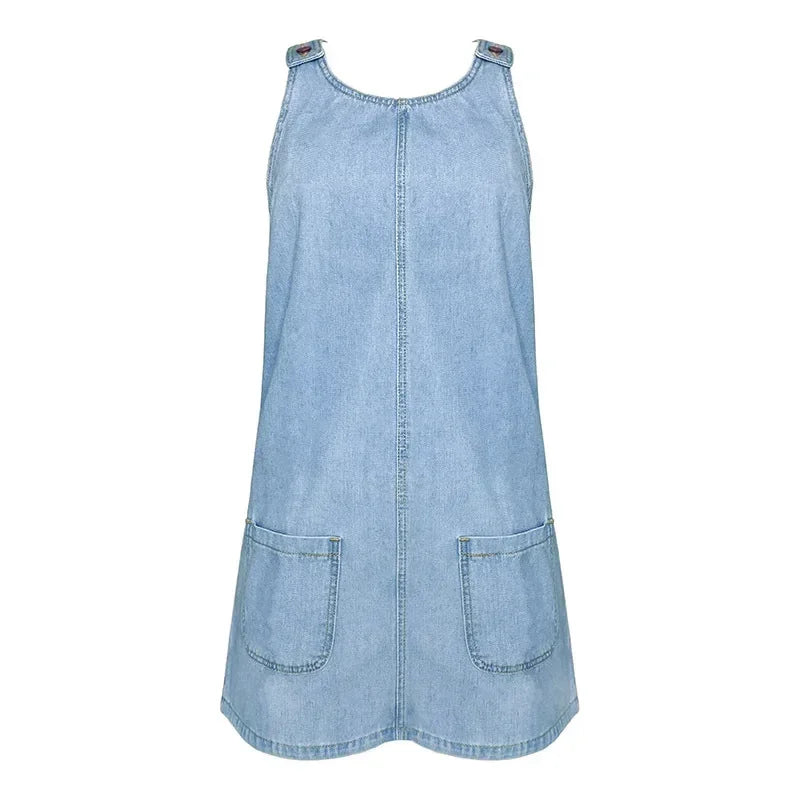 LINJA Stockholm™ | Avslappnad Sommarklänning i Denim