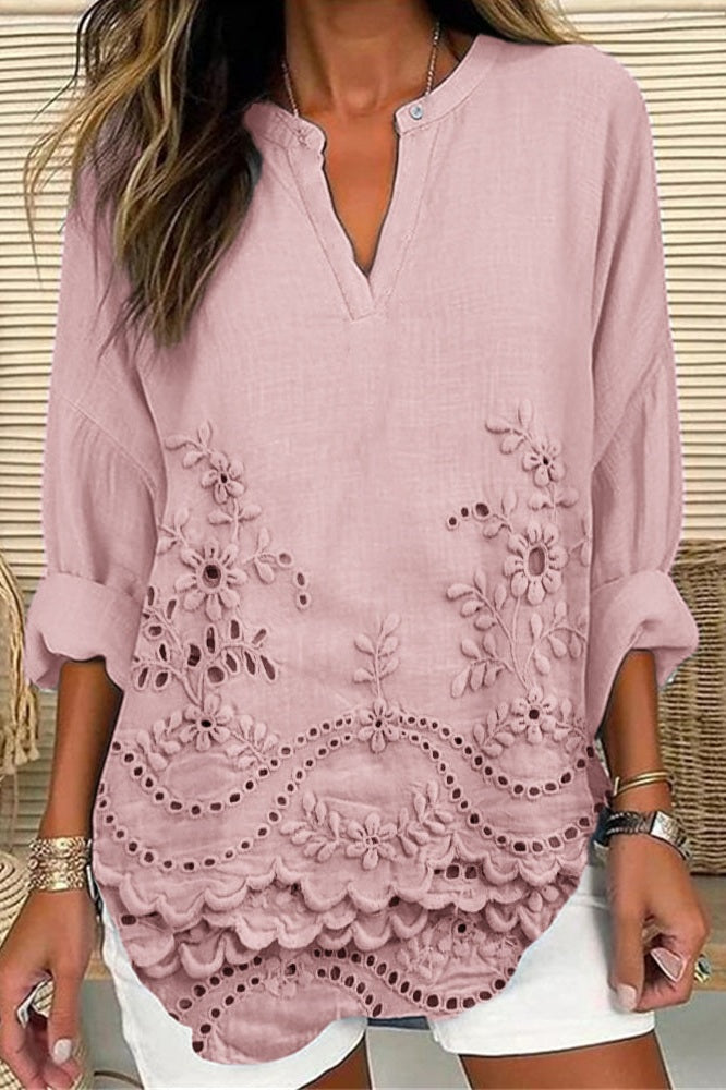 LINJA Stockholm™ | Blus med Coastal Bloom-mönster
