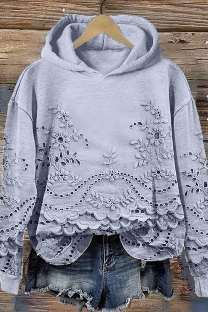 LINJA Stockholm™ | Hoodie i Spets Prato