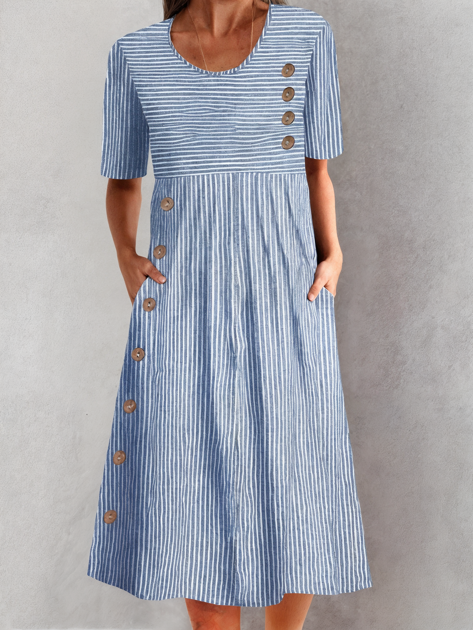 LINJA Stockholm™ | Randig Sommarklänning