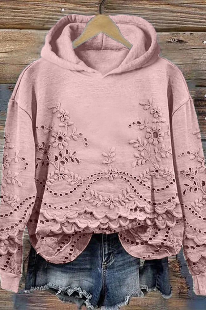LINJA Stockholm™ | Hoodie i Spets Prato